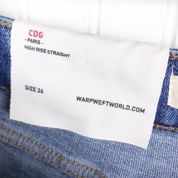 Warp + Weft CDG Paris High-Rise Straight Jeans NWT - Picture 11 of 16